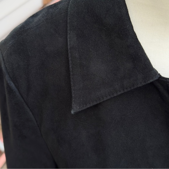 Vintage Rem Garson Suede Jacket /Top Black Women’s Size Medium - Picture 3 of 12